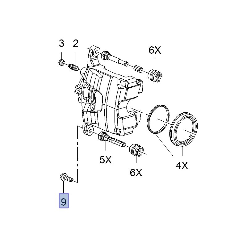 OEM Vauxhall Mokka Astra J Zafira Brake Caliper Screw M8 x 23.5