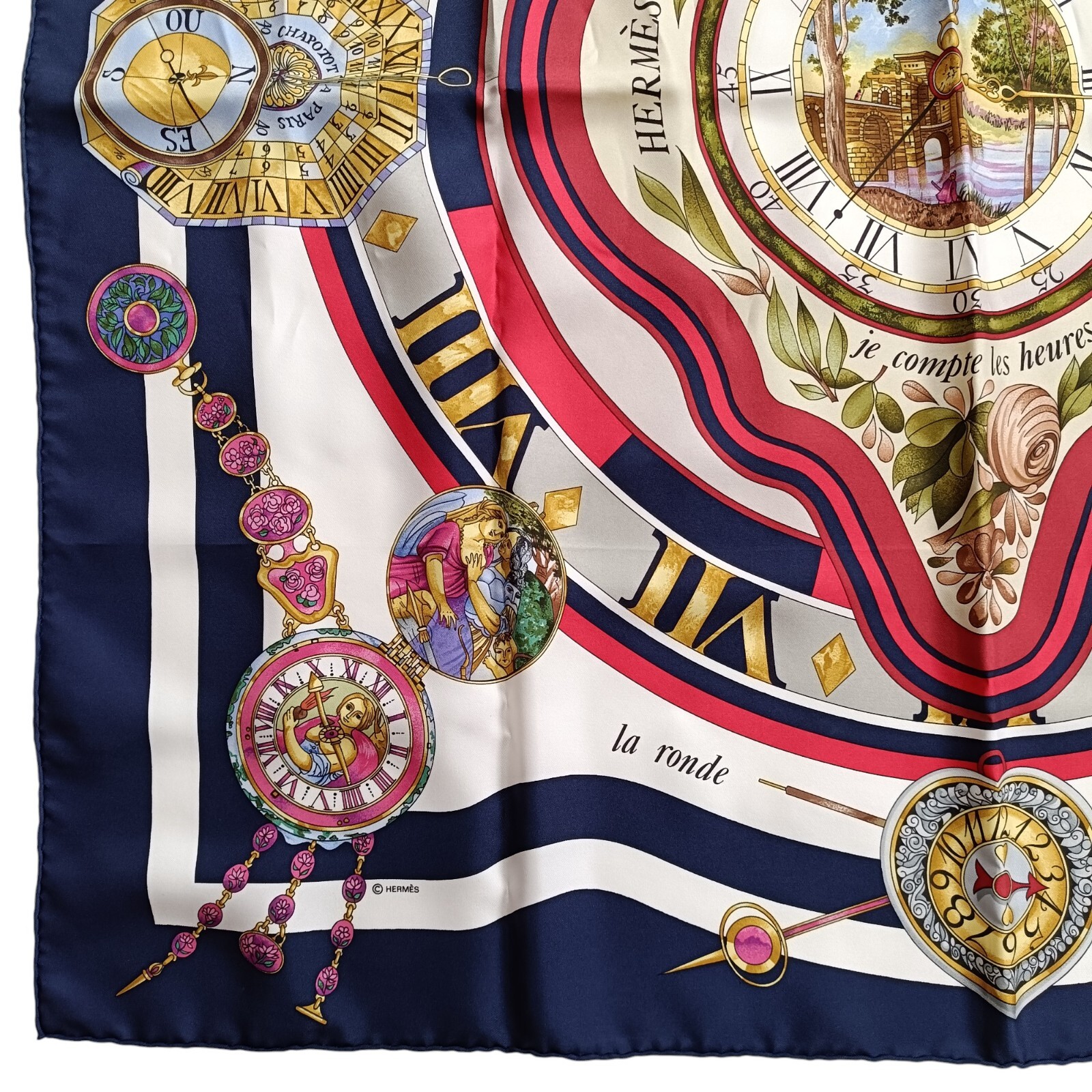 HREMES エルメス カレ スカーフ je compte les heures HREMES エルメス