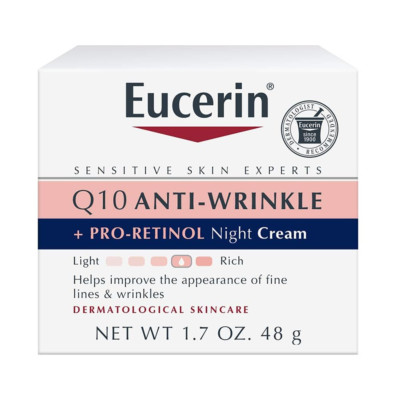 Q10 Anti-Wrinkle Night Cream with Pro-Retinol, Sensitive Skin, 1.7 Oz
