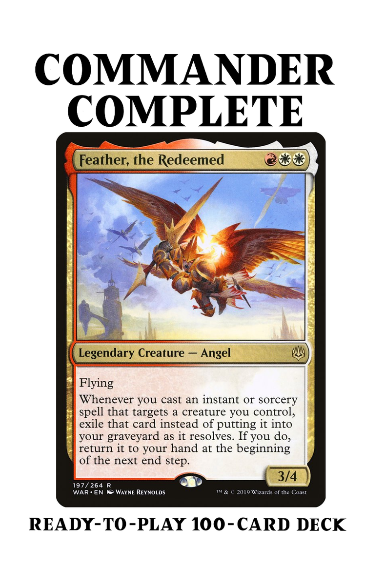 mtg feather commander deck MTG Commander Deck EDH Deck Feather, the Redeemed 100 Magic Cards Custom  Deck Combat Boros main image 1