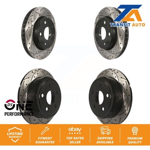 Front Rear Coated Drilled Slotted Disc Brake Rotors Kit For Jeep Wrangler JK 827098510798 eBay