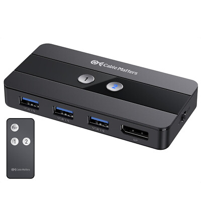 Cable Matters 8K USB 3.0 KVM Switch Displayport 1.4 8K@60Hz / 4K@120Hz