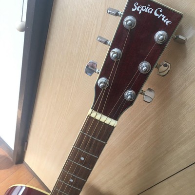Electric Acoustic Guitar Sepia Crue Red Burst with Soft Case | eBay