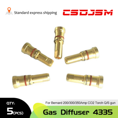 5pcs Gas Diffuser 4335 For Bernard MIG 200/300/350Amp Welding Gun | eBay