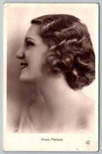 RPPC  1930 Miss France Yvette Labrousse   Real Photo  Postcard   1936