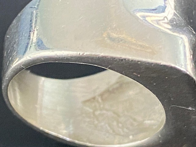 SOLID CAST 925 STERLING SILVER TWISTED FACE RING … - image 5