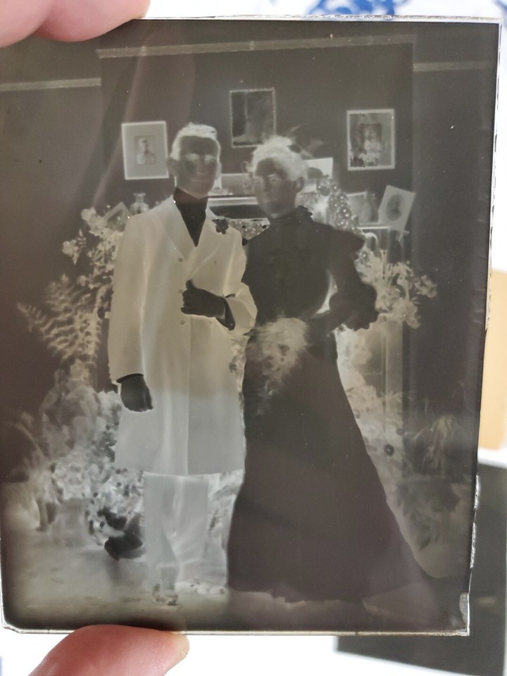 Glass Photo Negatives Of 5 Named People Circa 1900 From DC Area Women