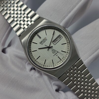 1978 Vintage Seiko Type II 7123-8010 (Linen Dial) Day/Date Japan