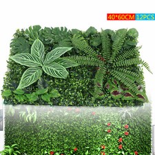 12 Pcs Artificial Plant Wall Mat Greenery Wall Hedge Grass Fence Foliage Panel