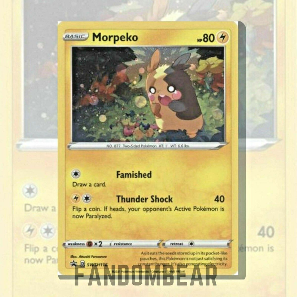 Morpeko COSMOS HOLO FOIL Black Star PROMO card SWSH116 Pokemon TCG