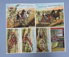 1880s KALAMAZOO MI Reed FARM ADVERTISING Victorian Folding Trade Card Antique
