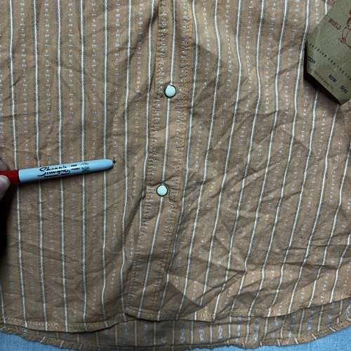 NWT True Religion Western Pearl Snap Plaid Cowboy Shirt Men Size 3XL - Picture 14 of 19