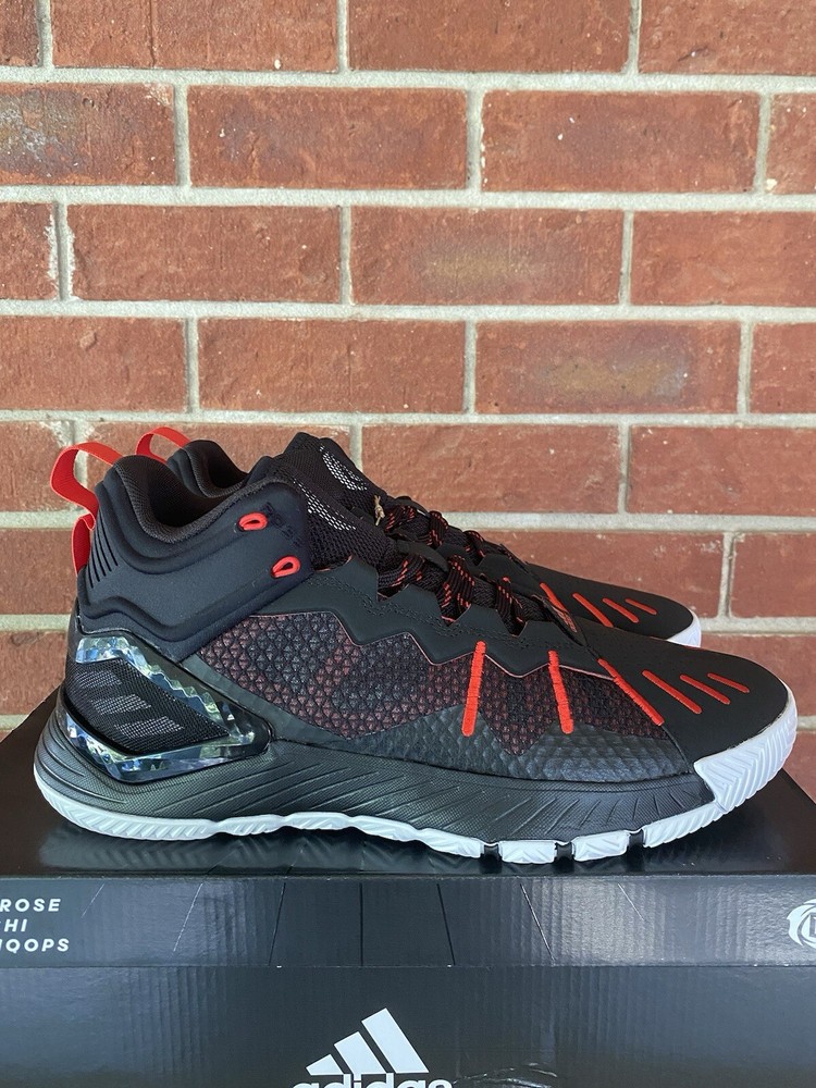 Adidas D Rose Son of Chi Size 10 Mens Black Red Windy City New Sneakers Shoes