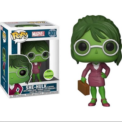 Funko Pop! Vinyl Marvel She-Hulk 2019 Spring Con #301 With Protector DAMAGED BOX
