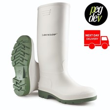 DUNLOP PRICEMASTOR WHITE WELLY WELLINGTON BOOT WELLIES SIZES 3-12 HG171BVBS