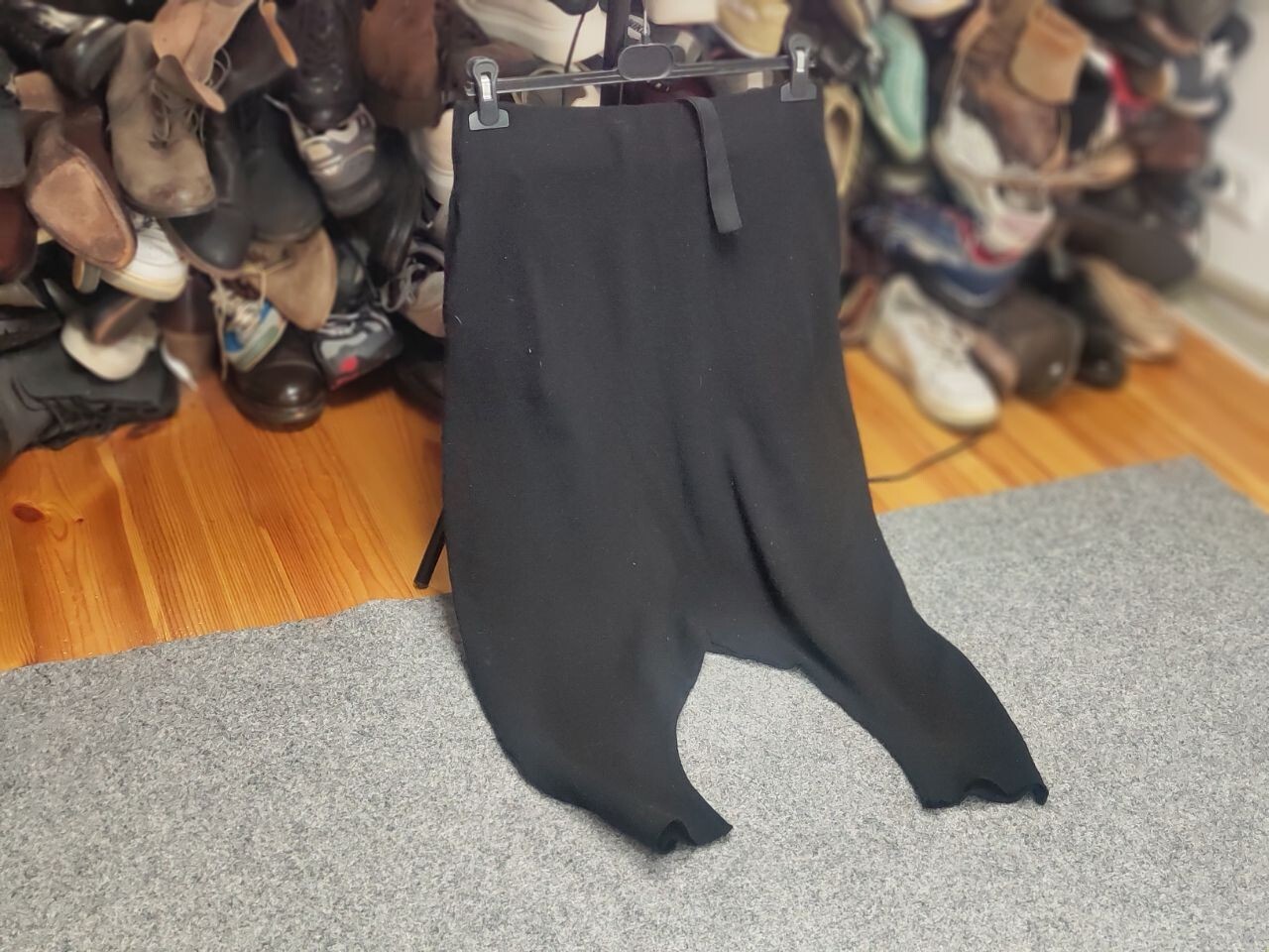 Forme D'expression 33204322896 Design Black Lana Wool Harem sarouel Pants