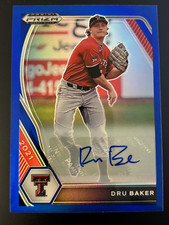 2021 Panini Prizm Draft Picks Base Autographs Prizms Blue #130 Dru Baker/99