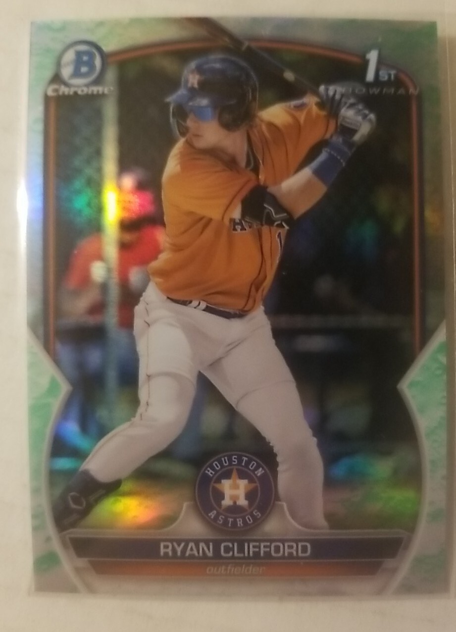 2023 1st Bowman Chrome Lunar Glow Refractor Ryan Clifford #BCP-10 Astros