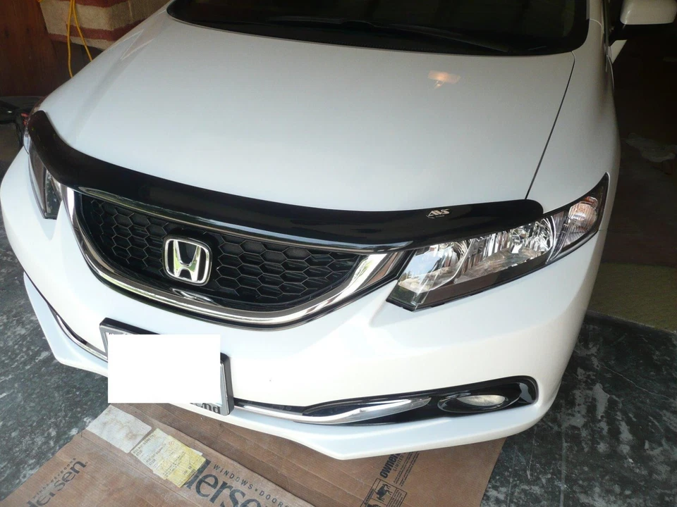 Protector de capó deflector de humo para Honda Civic 2012-2014 Foto 4 de 4