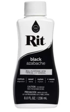 Rit Dye 88150 All Purpose Liquid Dye, Black, 8 Fl Oz (Pack of 1)