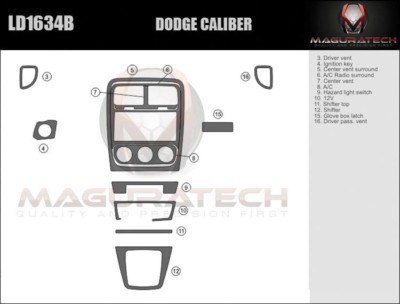 Fits Dodge Caliber 2010-2012 Basic Wood Dash Trim Kit