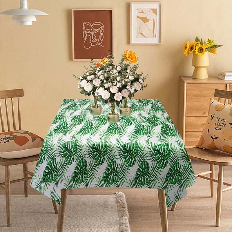 52"x52"Vinyl Tablecloth Heavy Duty Flannel Backed Waterproof Oilproof Tablecover - Image 4 of 4