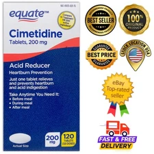 Equate, Cimetidine 200 Mg - Heartburn Medicine, Stomach Acid Reducer, 120ct