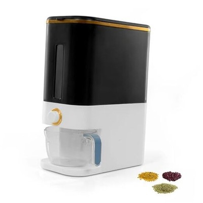 26.4 Lbs Rice Dispenser Countertop With Measuring Cup, Sealed Rice Storage 