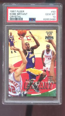 1997-98 Fleer Traditions CRYSTAL #50 Kobe Bryant PSA 10 Graded