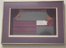 Edie Harper Signed Art Print Samson & Delilah 703/750 Glass Frame 14x20