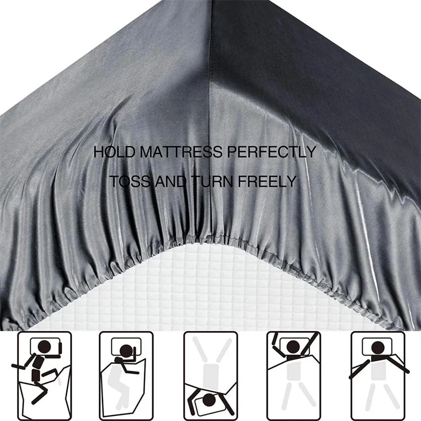 Bedding with Fitted Sheet Flat Sheet Mulberry Silk Bed Sheets Set Flat Bedsheets - Image 3 of 4