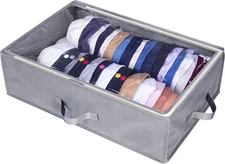 Large Hat Storage Box for Baseball Caps, Holds Up to 50 Caps Wide Hat Organizer
