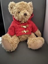 Henry By Russ Berrie Past Times Teddy Bear in Red Duffle Coat Soft Toy Plush