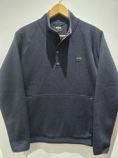 Gill Men's Navy Blue Fisher Fleece sailing fleece Henley sweater Mens Small