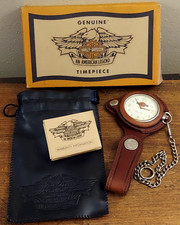 Harley Davidson Pocket Watch 99621-94V Swiss Made in Box NEEDS BATTERY