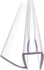 Frameless Glass Shower Door Sweep for 1/4" Glass, Bottom Seal with Drip Rail, 27