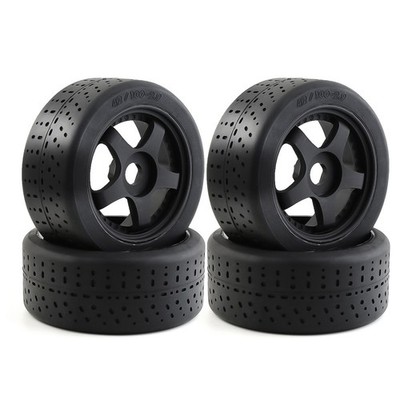 4Pcs 1/7 RC Car Plastic + Rubber Wheels Rim For ARRMA INFRACTION 6S ARA109001 B