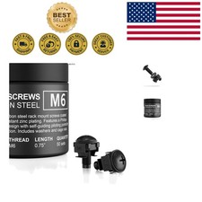 Durable M6 Rack Screws and Cage Nuts Set - Ideal for Server Racks and Cabinets