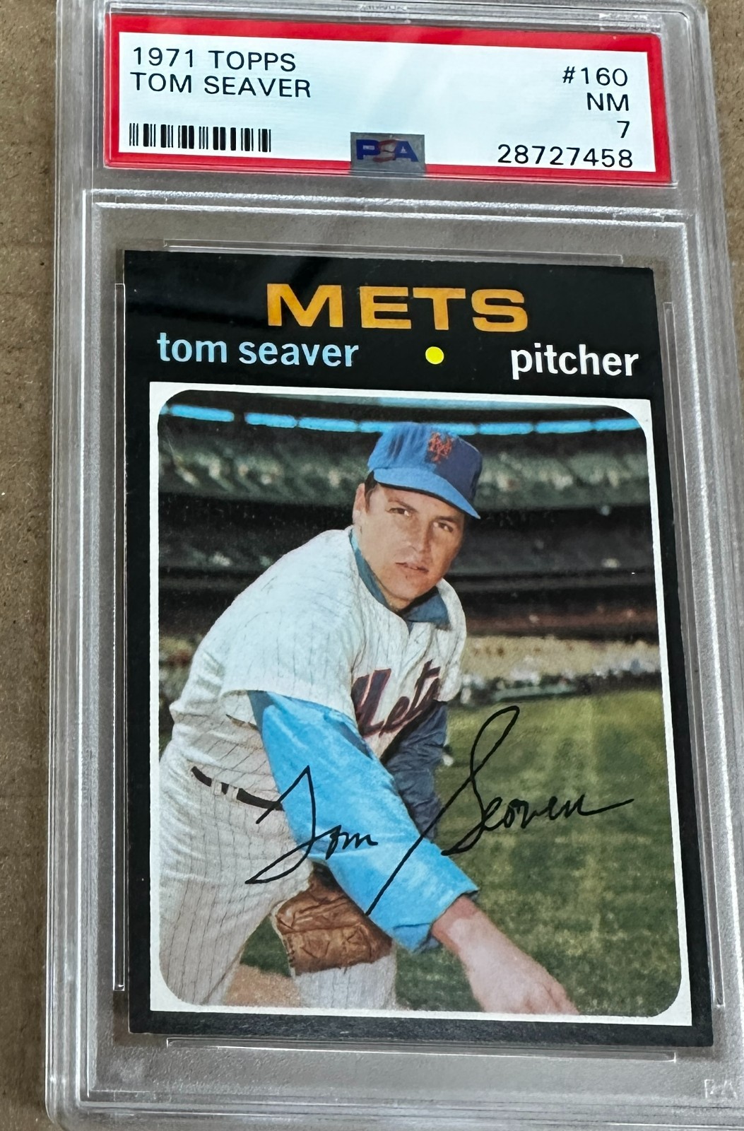1971 Topps #160 Tom Seaver PSA 7  Very Clean Card!