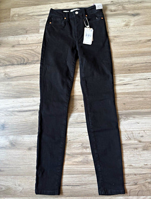 MNG Denim Anne Damen Jeans Skinny High Waist Schwarz Gr 32 L32 Stretch