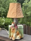 Vintage Working SHAWNEE Pottery Cocker Spaniel “CHAMP” Night Lamp H 10.5” RARE