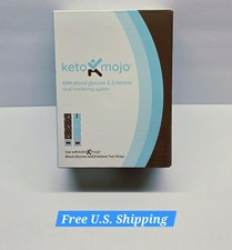 KETO-MOJO GK Bluetooth Glucose Ketone Testing Dual Monitoring System 20 Strips