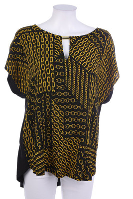 F&F Kurzarm-Bluse 3XL schwarz #3149