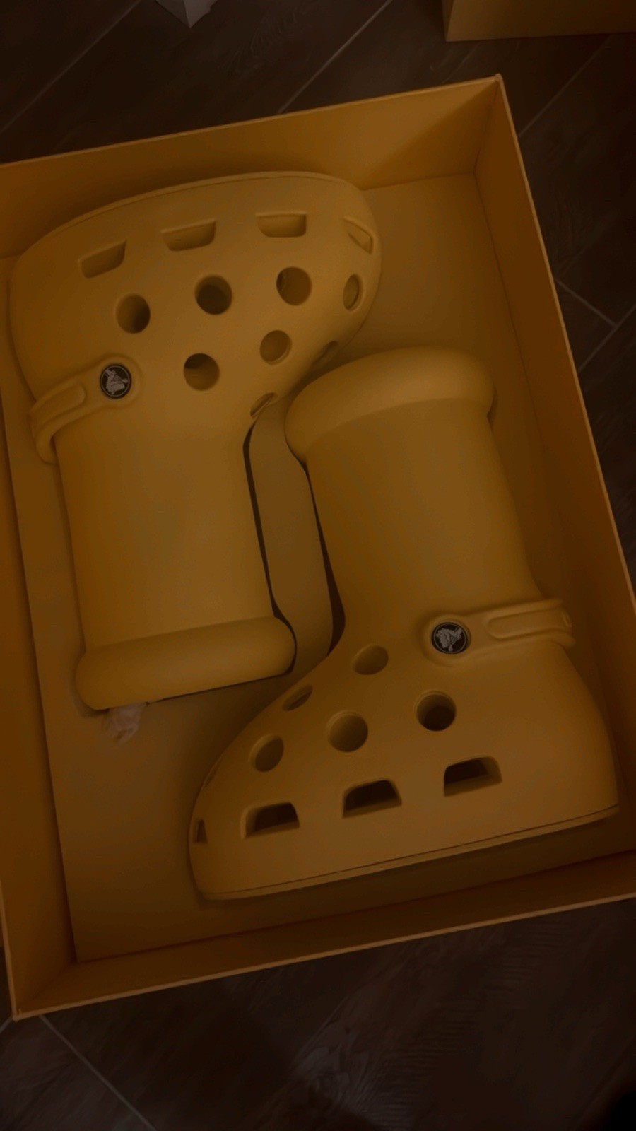 Crocs X MSCHF Big Yellow Boot US 10