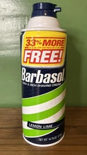 RARE Barbasol Thick & Rich Men's Cream Lemon Lime Beard Buster 14.75 Oz Prop NOS