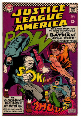 Justice League of America #46 FN/VF Qualified Key 1st SA App. Sandman DC 1966