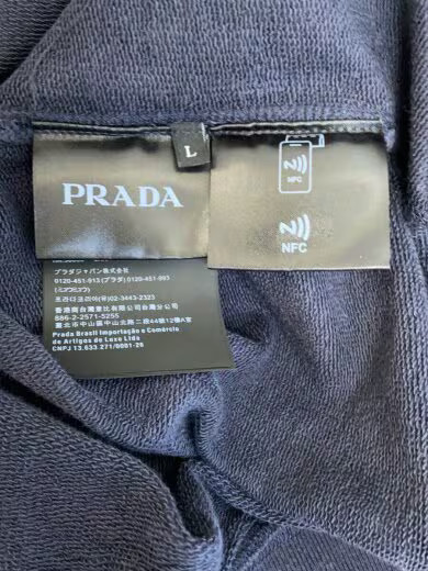PRADA/Vintage Sweatshirt/L/Cotton/NVY/Solid Color/ujl69b thumbnail 4