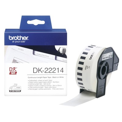Brother Endlosetiketten Papier weiß, 30,48 m x 12 mm   DK-22214