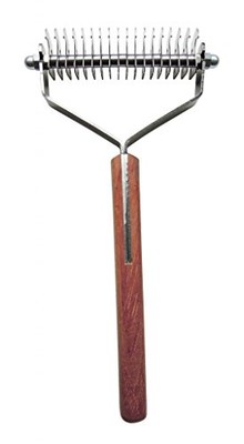 Mars Coat King Double Wide De-Matting Undercoat Grooming Rake Stripper Tool for