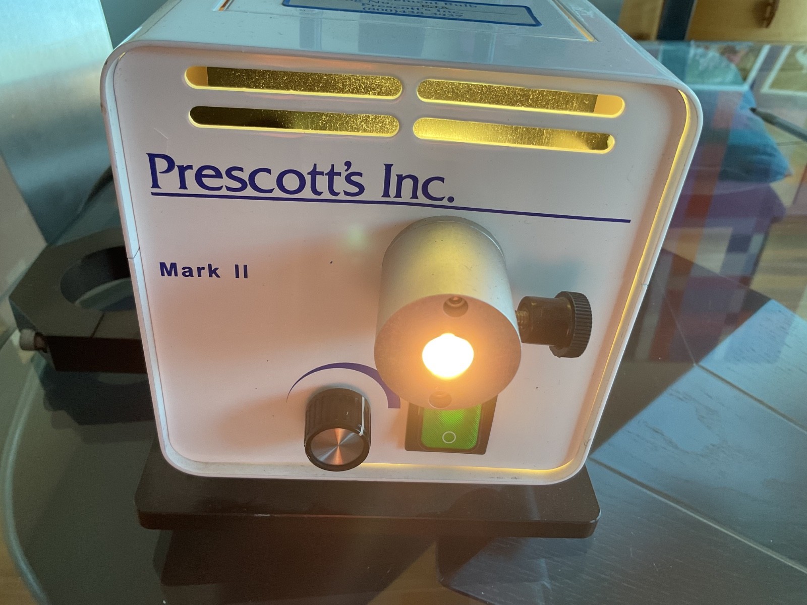 PRESCOTTS MARK 11 SURGICAL MICROSCOPE FIBER OPTIC LIGHT SOURCE